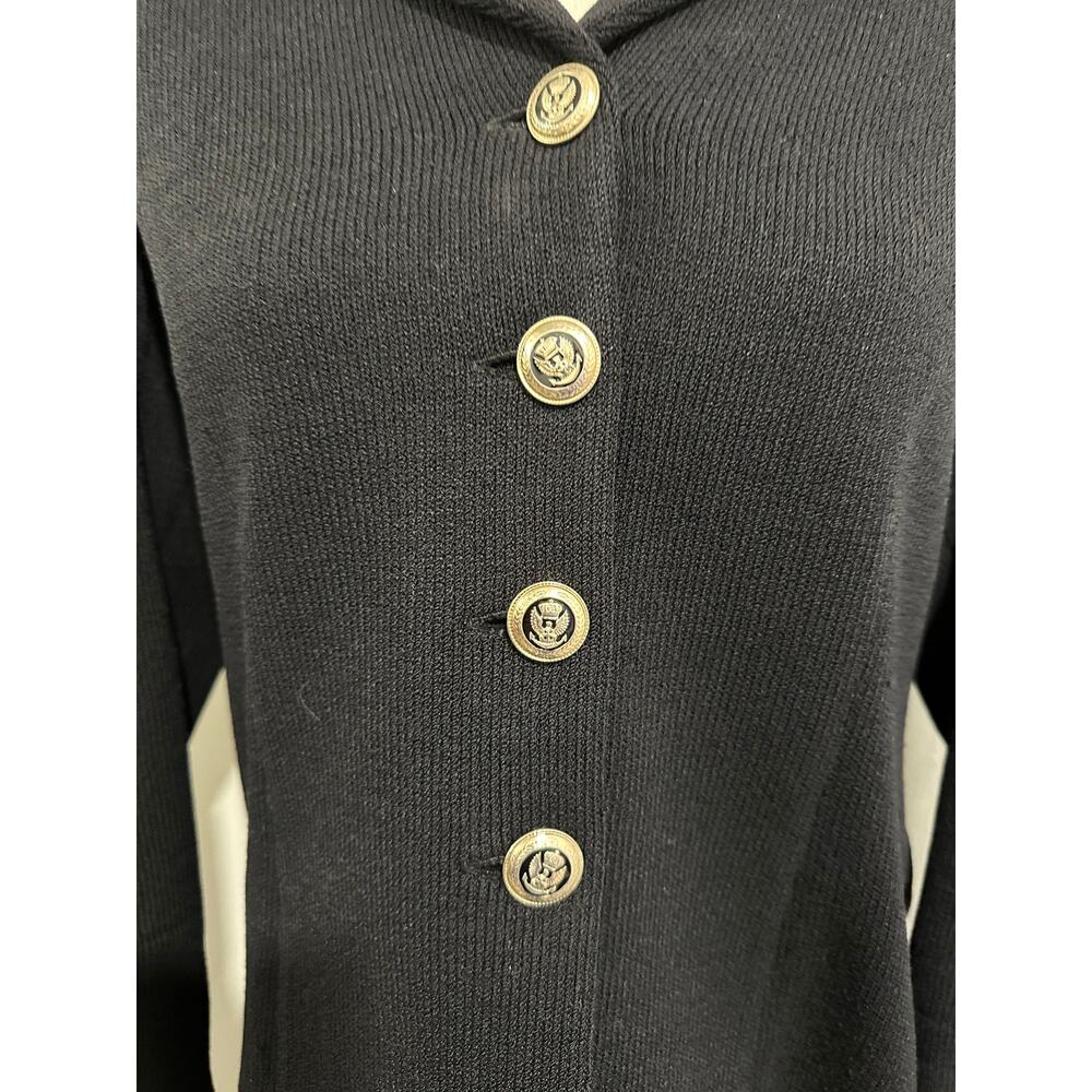 St. John’s Basic Black Blazer Suit Jacket Silver … - image 4